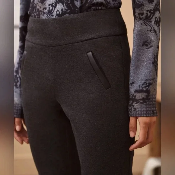 Laura Petite Straight  Leg Pull-On Pants with Contrast Trim - Picture 5 of 10